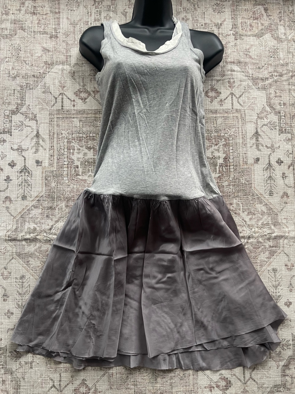 Sacai Luck Minimalist Light Gray Tank Top Dress